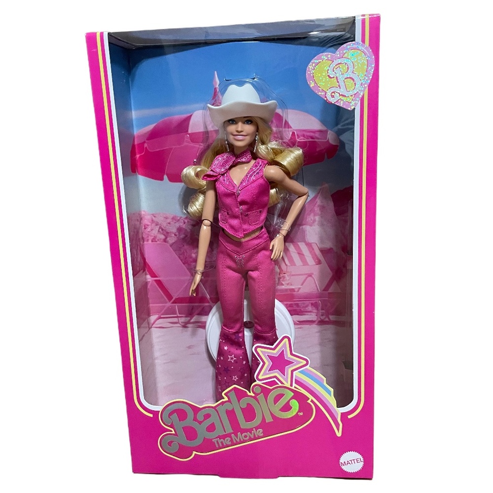 Barbie The Movie Collectible Doll Margot Robbie In Pink Western Outfit NEW!